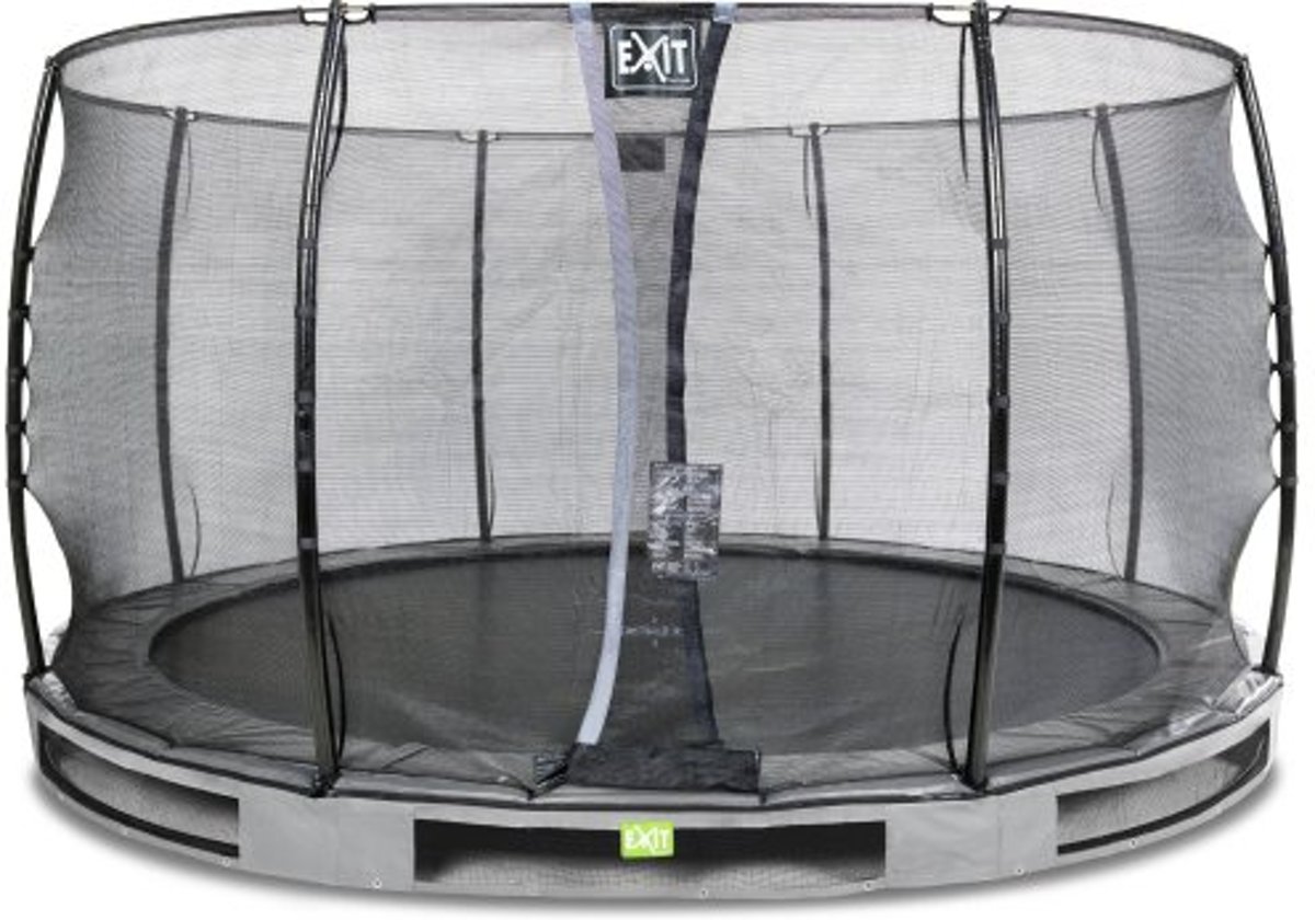 EXIT Elegant Premium inground trampoline ø366cm met Economy veiligheidsnet - grijs