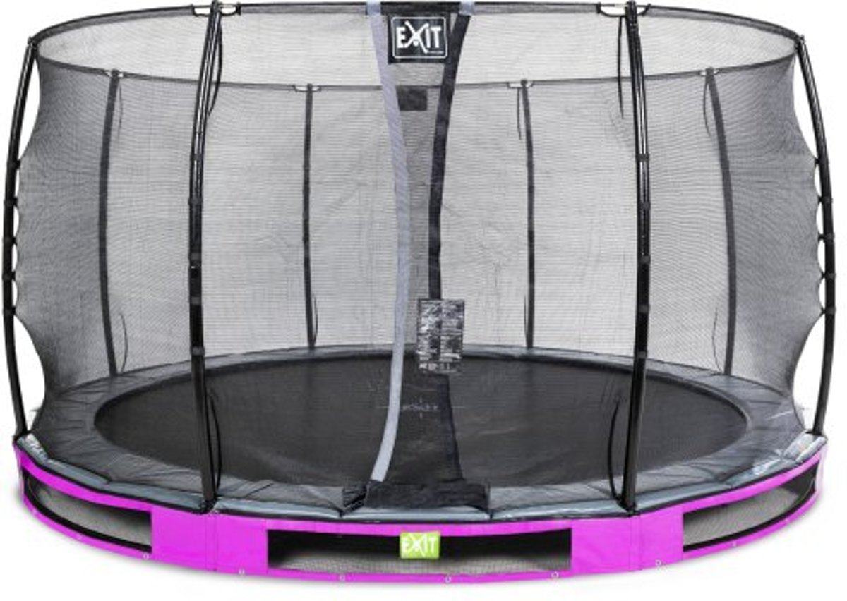 EXIT Elegant Premium inground trampoline ø366cm met Economy veiligheidsnet - paars