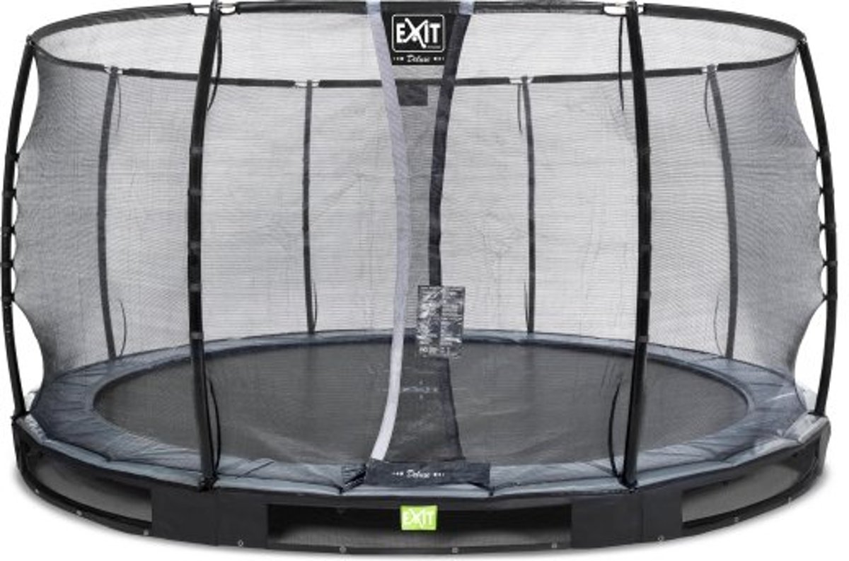 EXIT Elegant Premium inground trampoline ø427cm met Deluxe veiligheidsnet - zwart