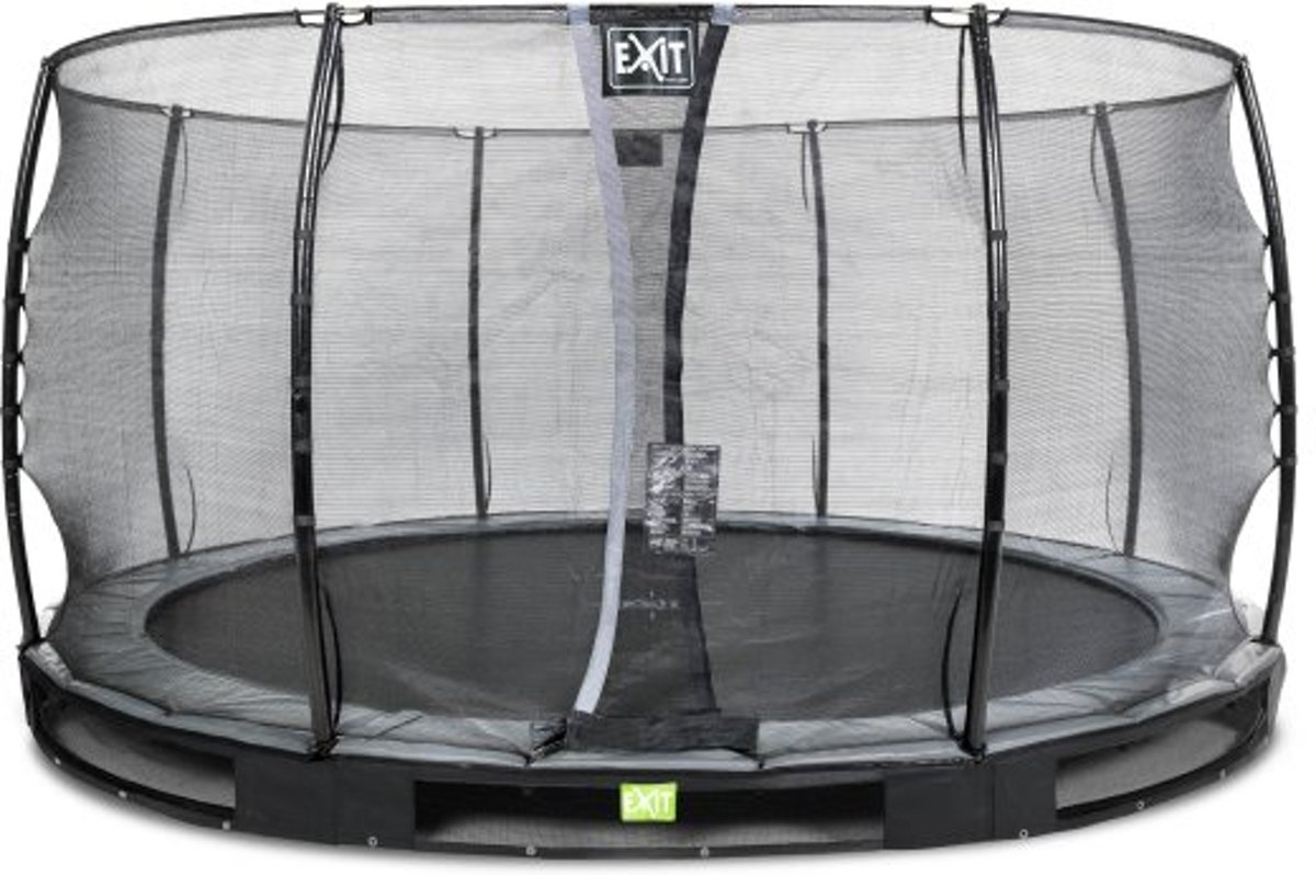 EXIT Elegant Premium inground trampoline ø427cm met Economy veiligheidsnet - zwart