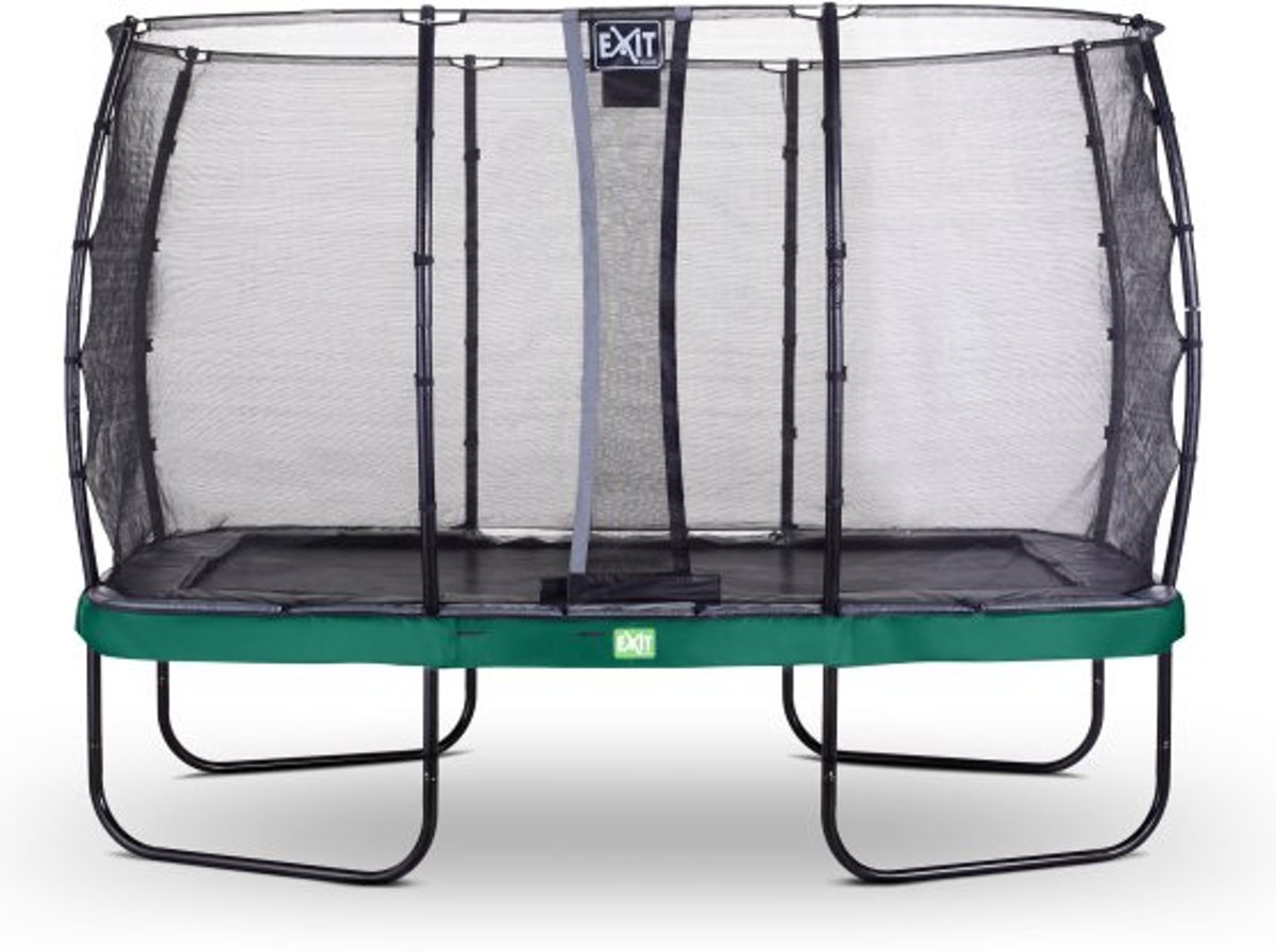 EXIT Elegant Premium trampoline 244x427cm met veiligheidsnet Deluxe - groen