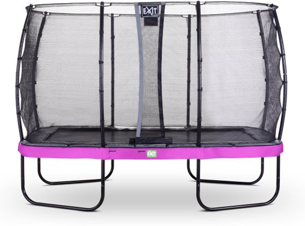 EXIT Elegant Premium trampoline 244x427cm met veiligheidsnet Deluxe - paars