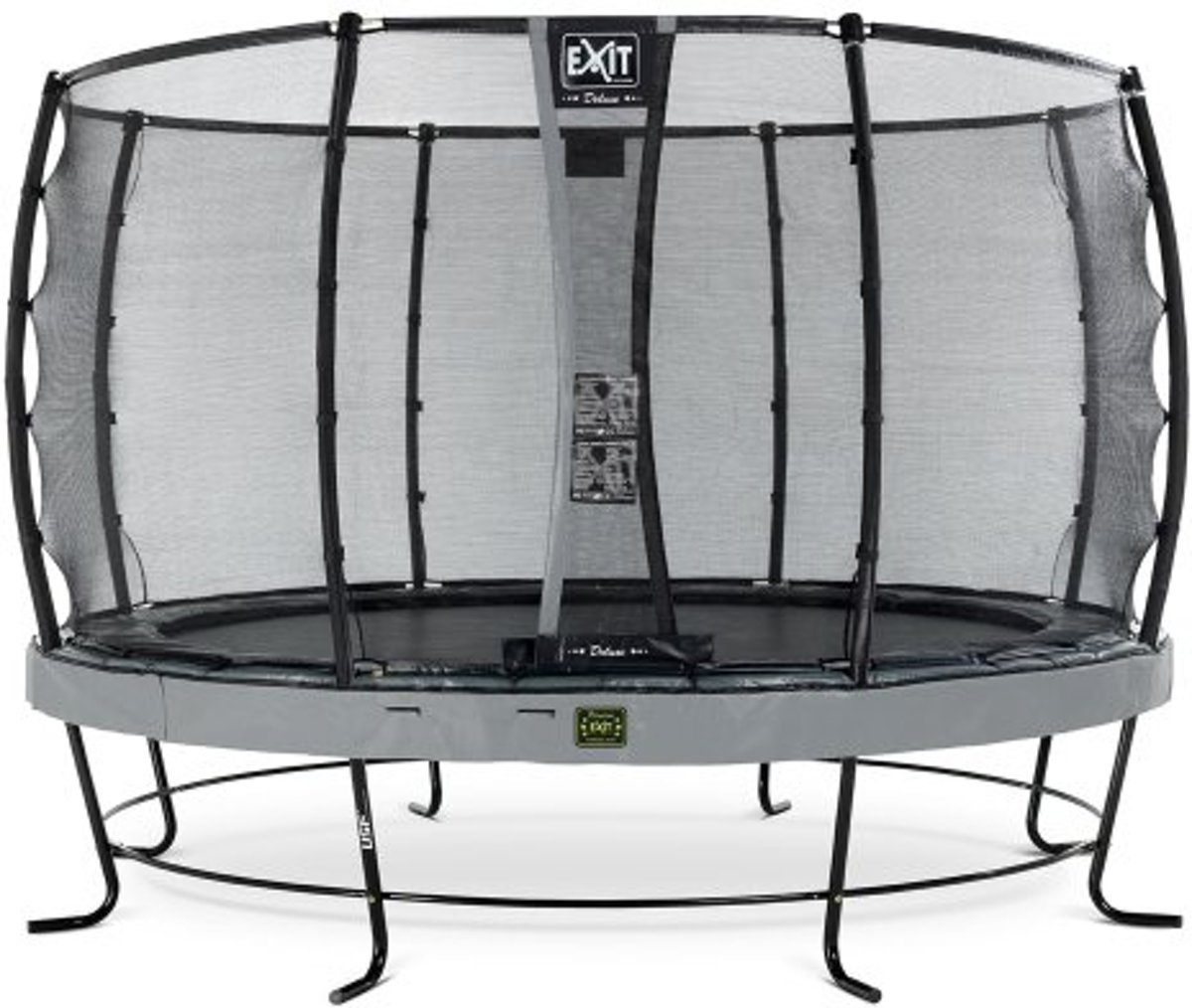   Elegant Premium trampoline ø366cm met veiligheidsnet Deluxe - grijs