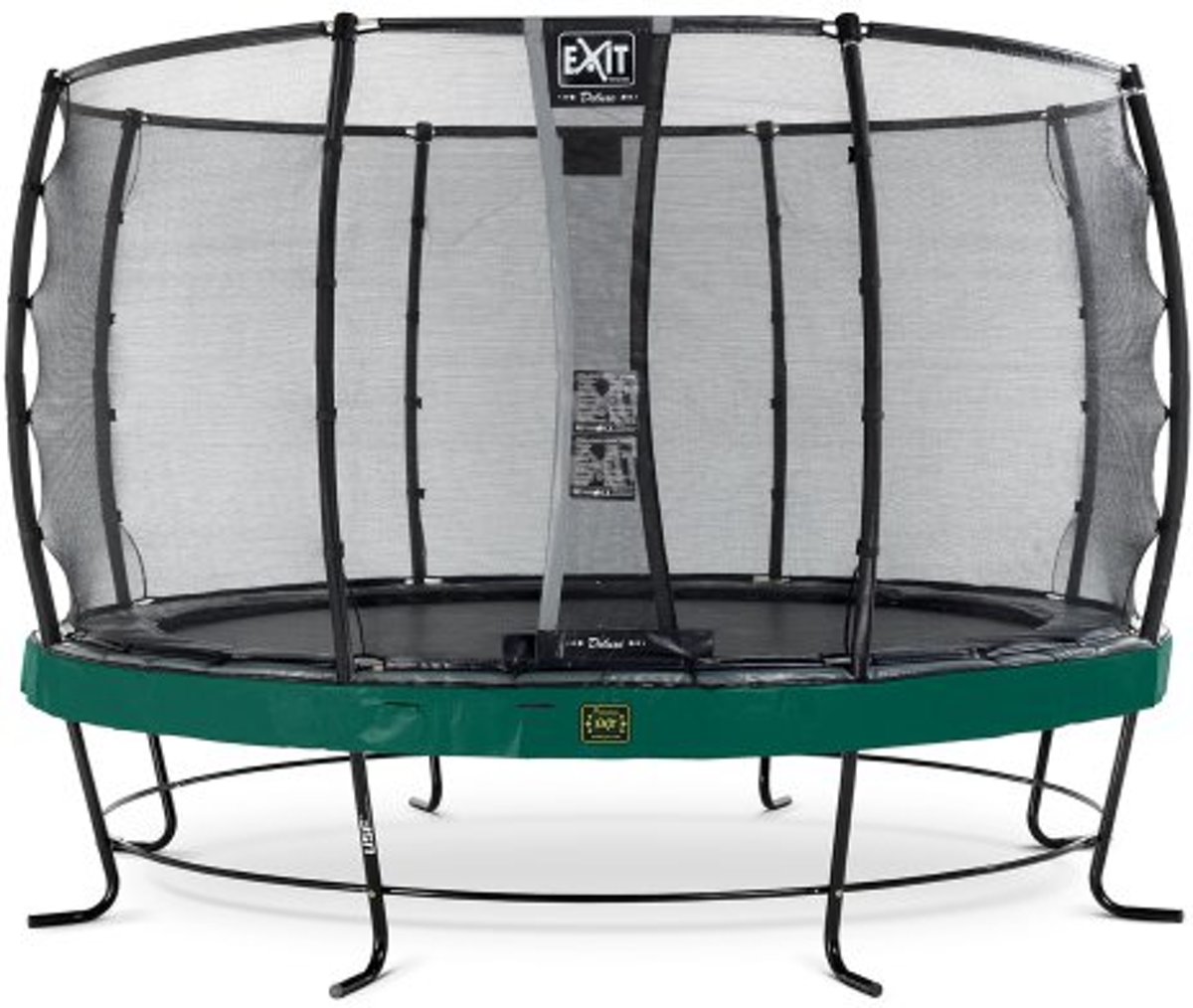 EXIT Elegant Premium trampoline ø366cm met veiligheidsnet Deluxe - groen