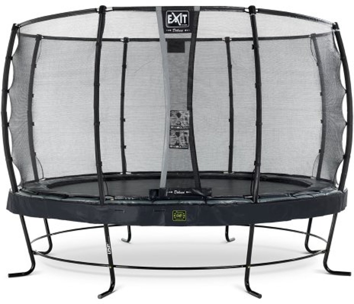 EXIT Elegant Premium trampoline ø366cm met veiligheidsnet Deluxe - zwart