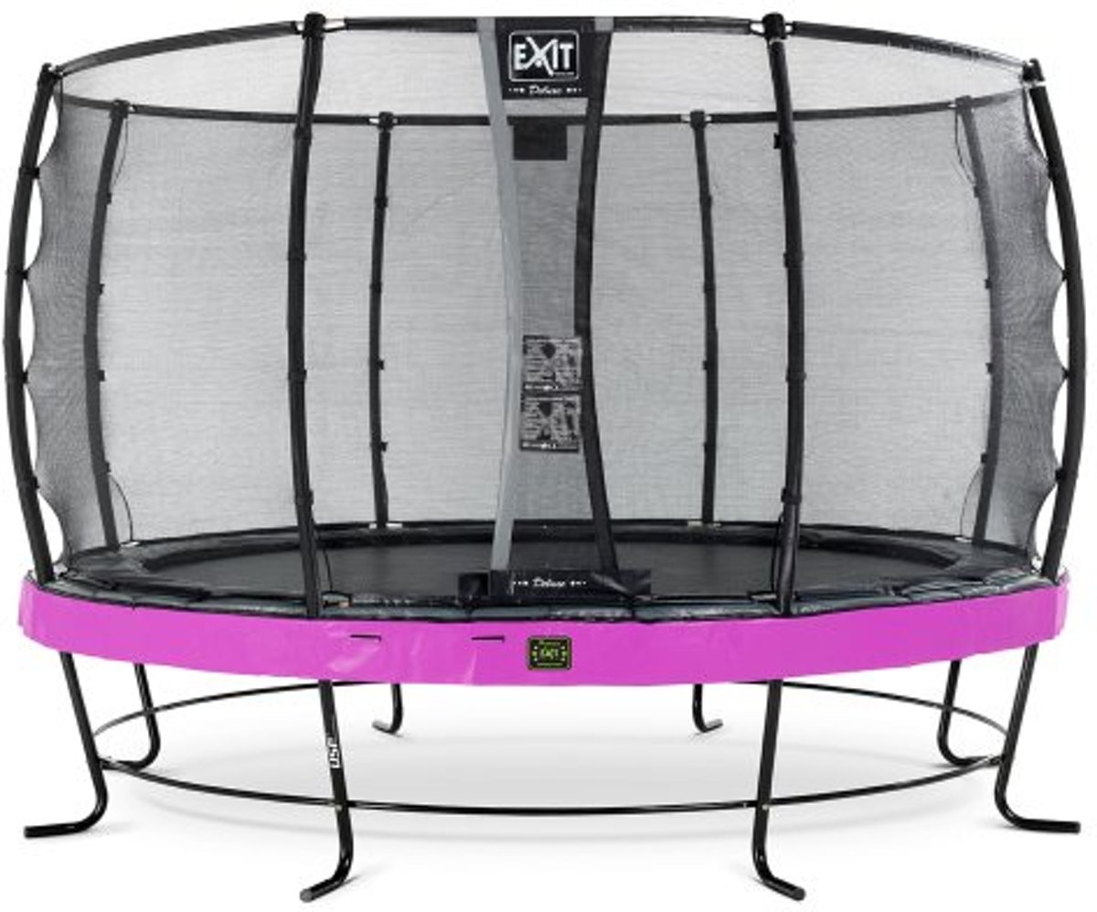 EXIT Elegant Premium trampoline ø427cm met veiligheidsnet Deluxe - paars