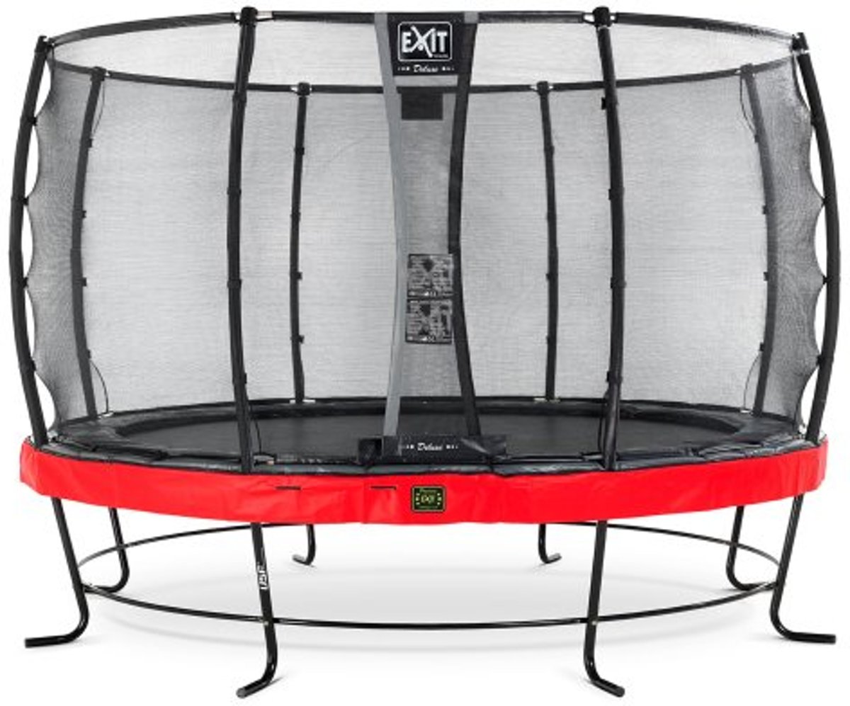   Elegant Premium trampoline ø427cm met veiligheidsnet Deluxe - rood