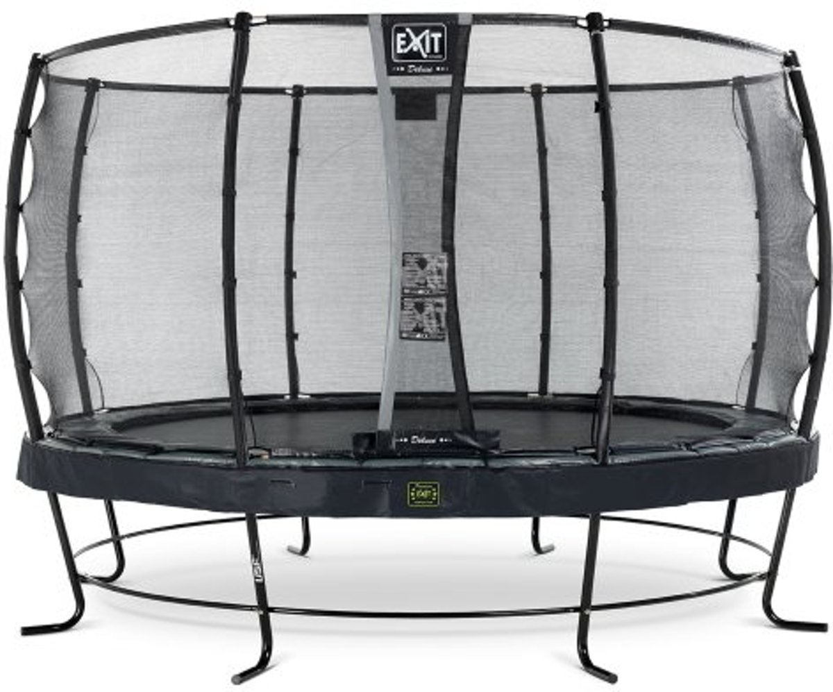 EXIT Elegant Premium trampoline ø427cm met veiligheidsnet Deluxe - zwart