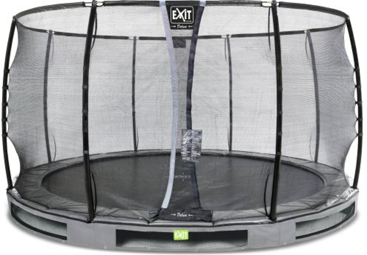 EXIT Elegant inground trampoline ø366cm met Deluxe veiligheidsnet - grijs