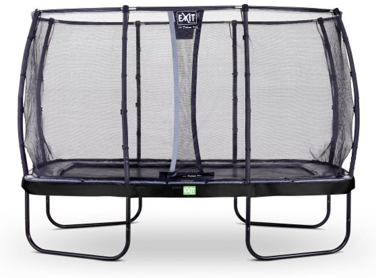 EXIT Elegant trampoline 244x427cm met veiligheidsnet Deluxe - zwart