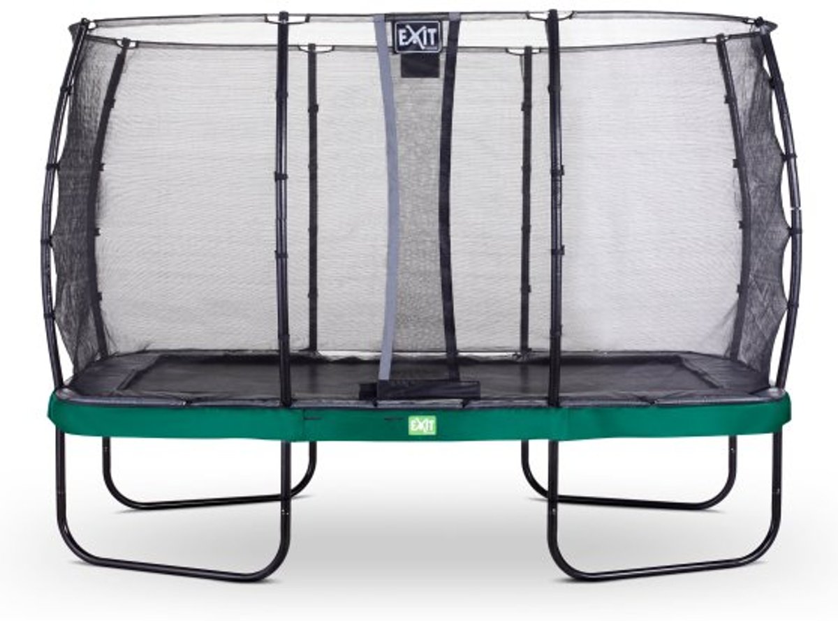   Elegant trampoline 244x427cm met veiligheidsnet Economy - groen