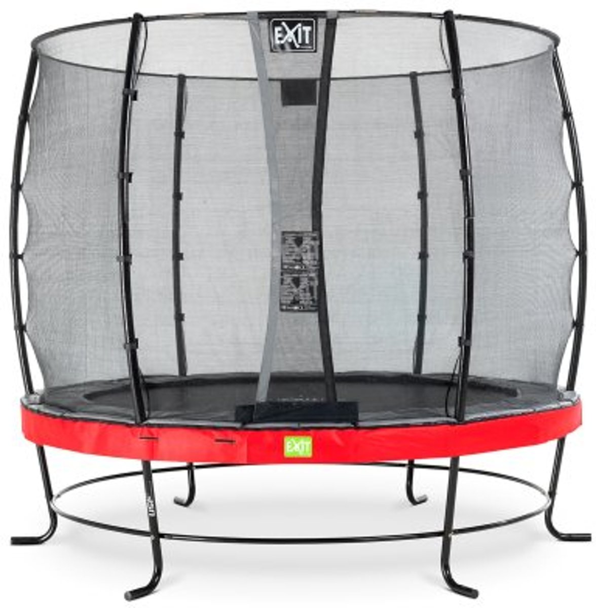 EXIT Elegant trampoline ø253cm met veiligheidsnet Economy - rood