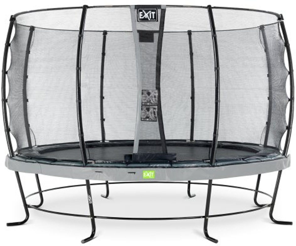   Elegant trampoline ø427cm met veiligheidsnet Economy - grijs