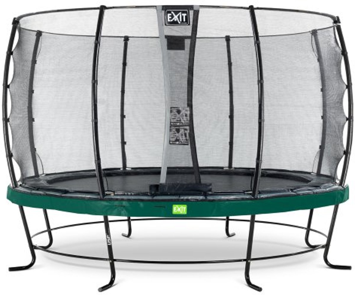 EXIT Elegant trampoline ø427cm met veiligheidsnet Economy - groen