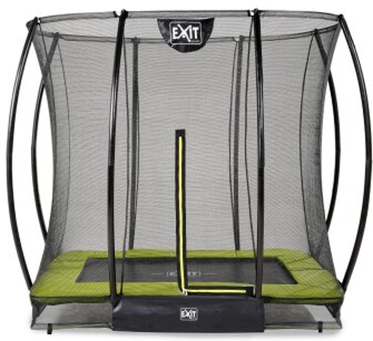 EXIT Silhouette inground trampoline 153x214cm met veiligheidsnet - groen