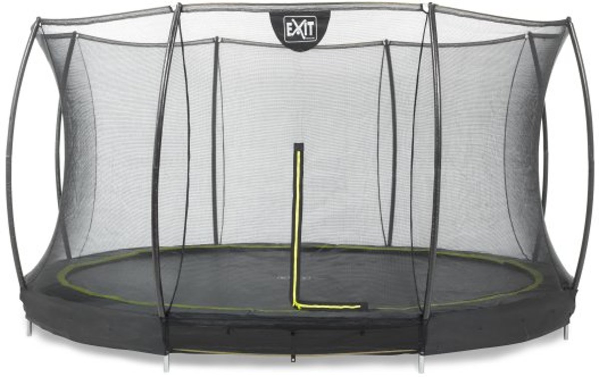   Silhouette inground trampoline ø427cm met veiligheidsnet - zwart