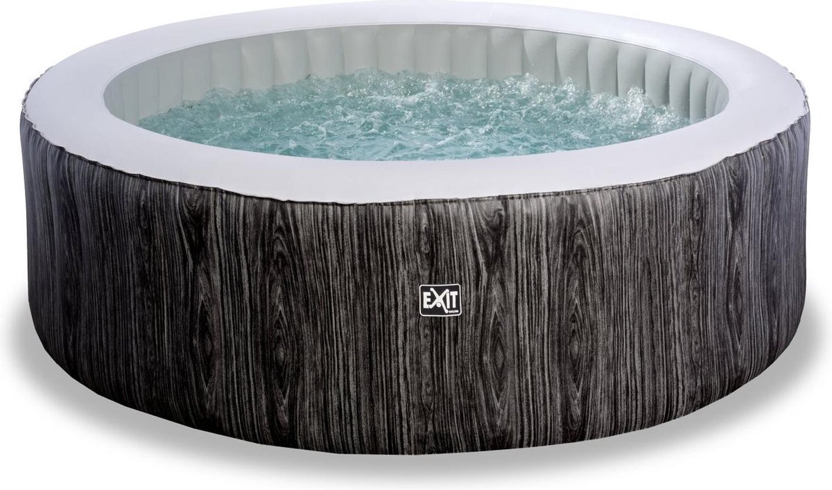   Wood Deluxe spa ø204x65cm - donkergrijs