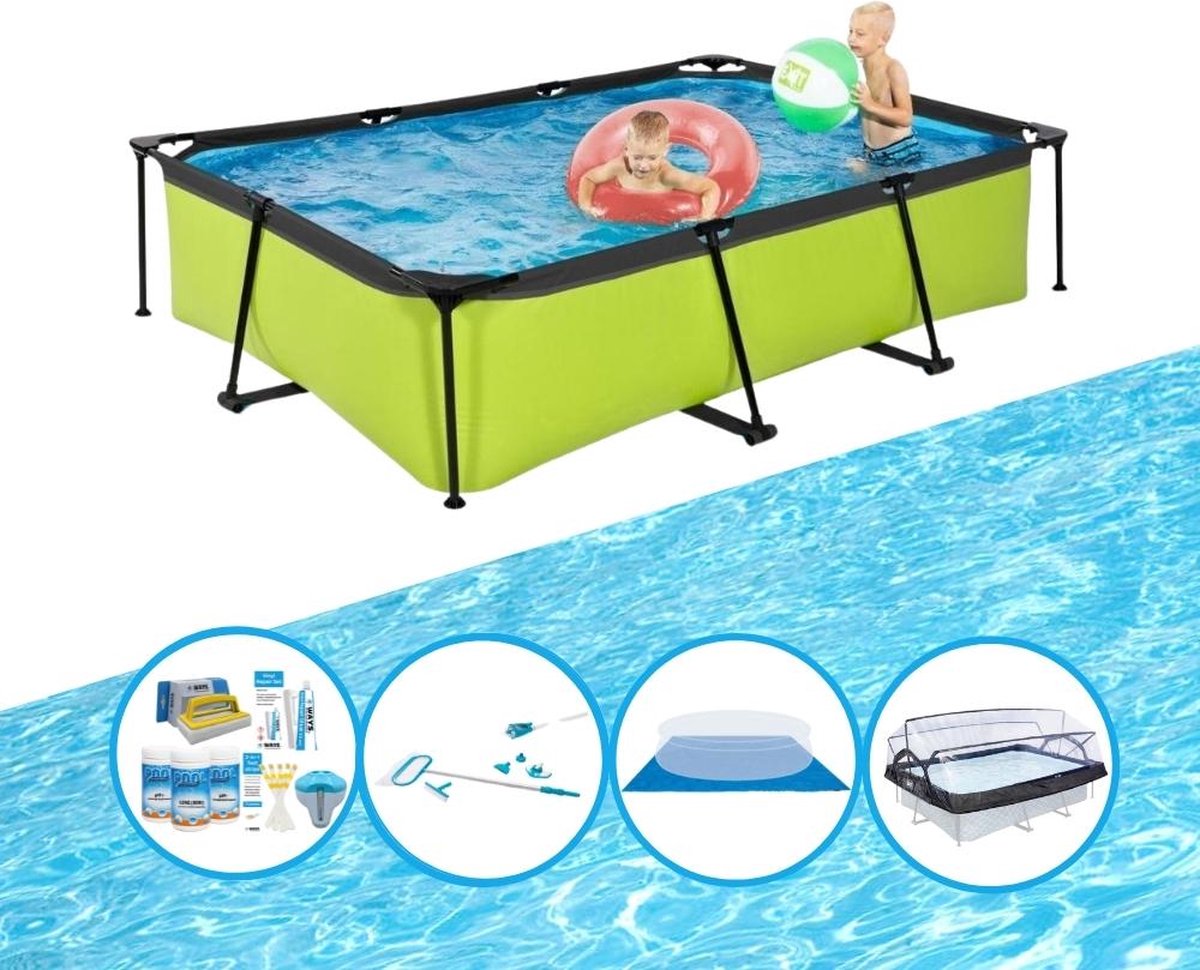 EXIT Zwembad Lime - 300x200x65 cm - Frame Pool - Compleet zwembadpakket