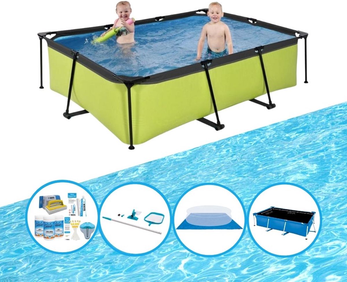 EXIT Zwembad Lime - Frame Pool 220x150x60 cm - Zwembad Deal