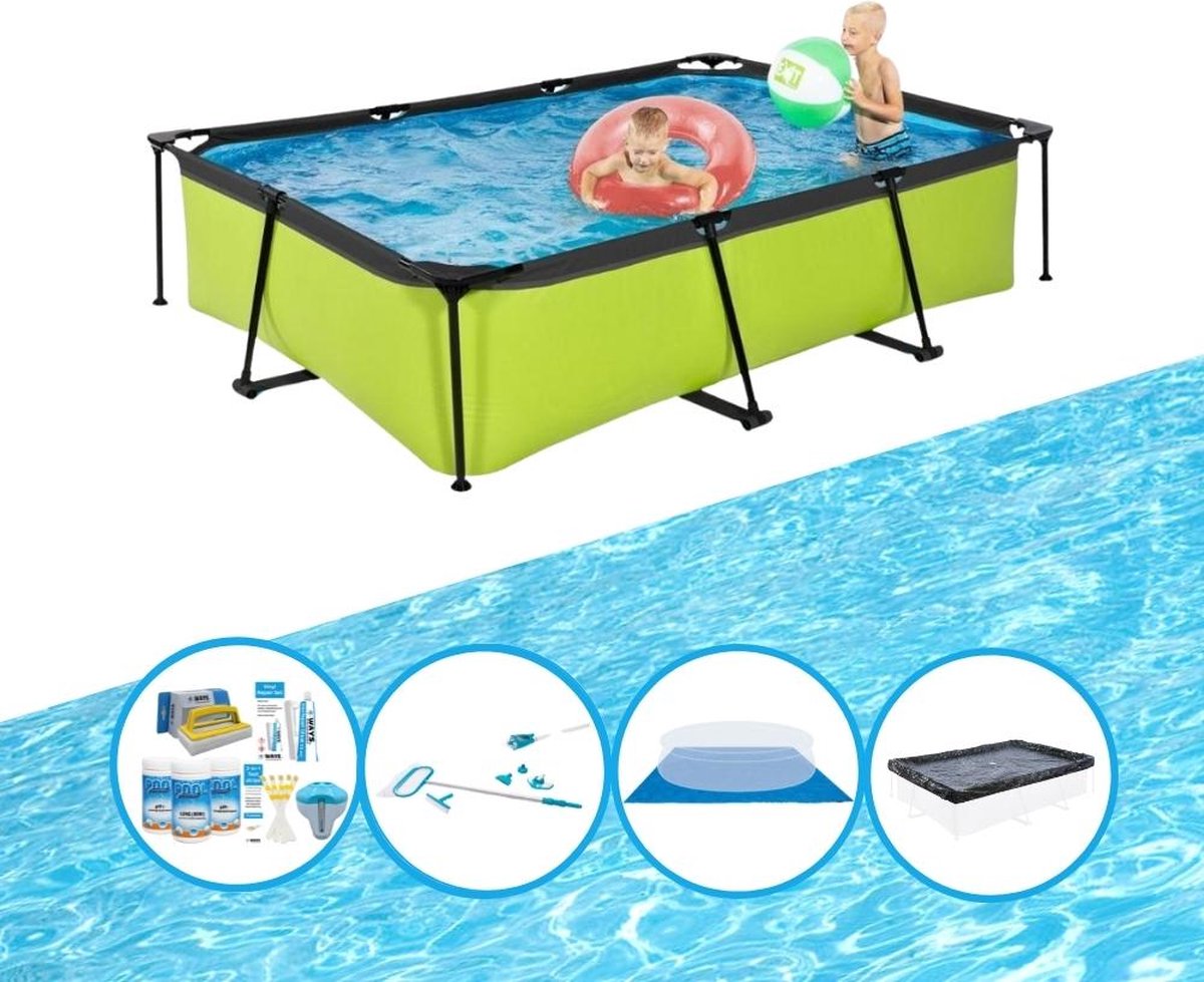 EXIT Zwembad Lime - Frame Pool 300x200x65 cm - Compleet zwembadpakket