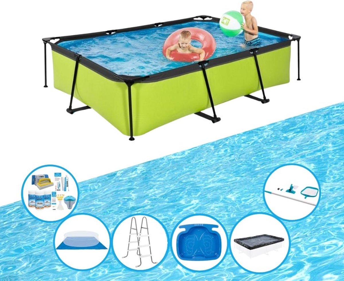 EXIT Zwembad Lime - Frame Pool 300x200x65 cm - Met toebehoren