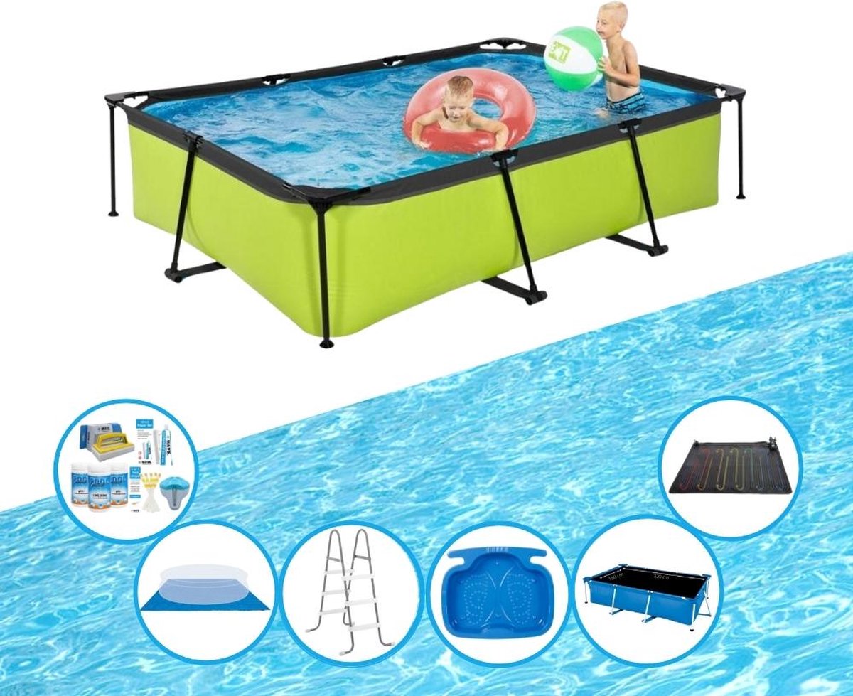 EXIT Zwembad Lime - Frame Pool 300x200x65 cm - Plus toebehoren