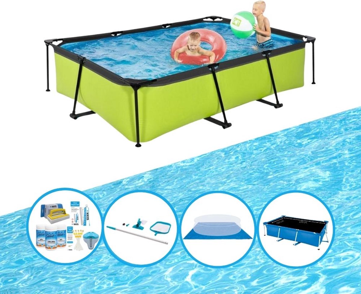 EXIT Zwembad Lime - Frame Pool 300x200x65 cm - Zwembad Deal