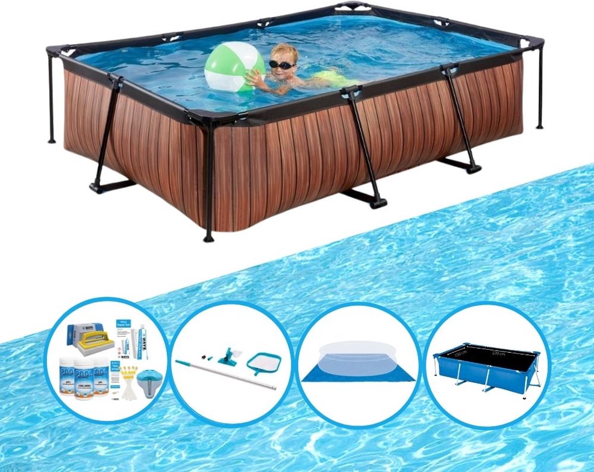 EXIT Zwembad Timber Style - Frame Pool 300x200x65 cm - Zwembad Deal