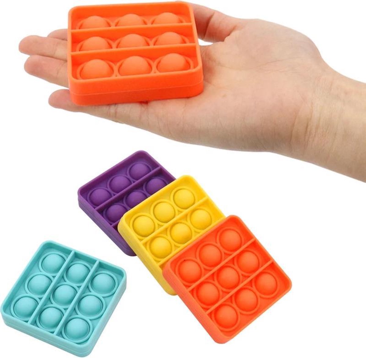   Pop it / Set van 4 kleuren /   Toy / Sleutelhanger / Handig Mini Popit