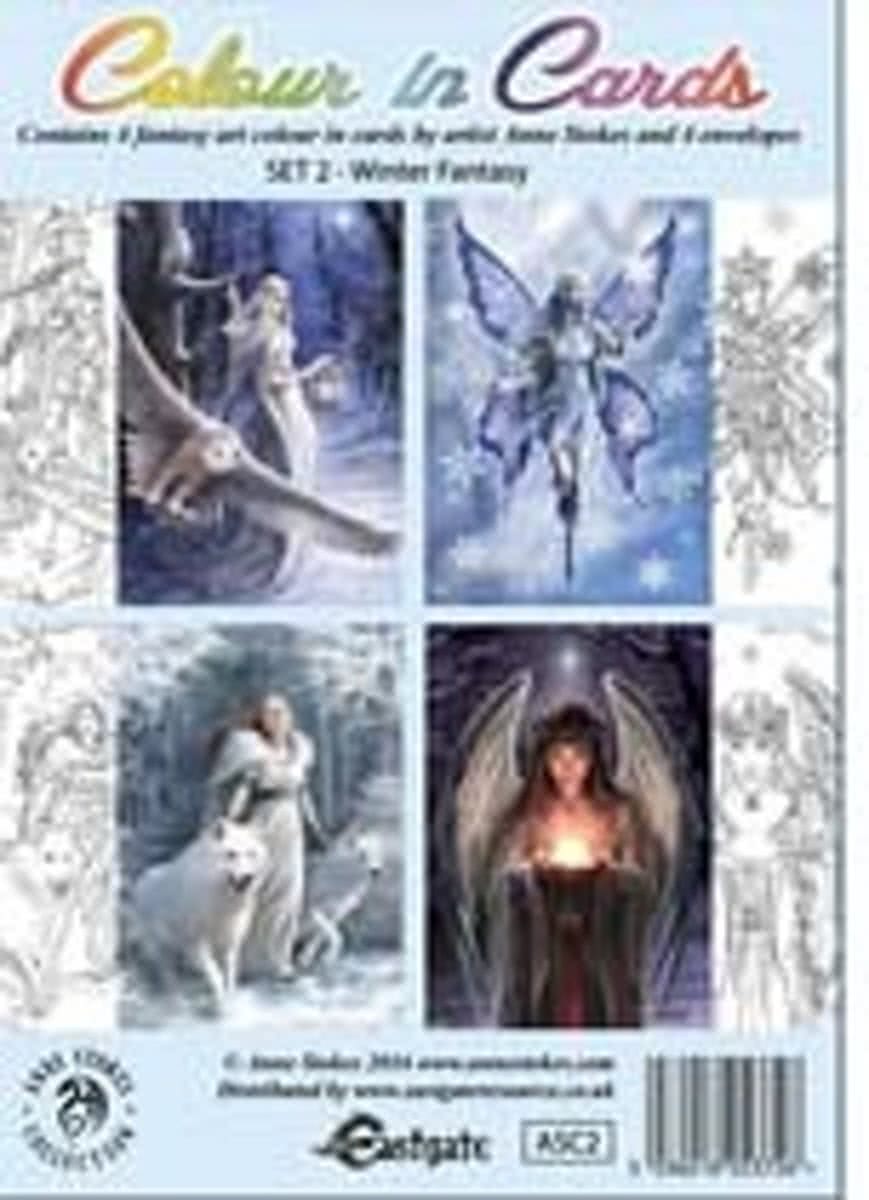 Kleurkaarten Anne stokes Winter Fantasy