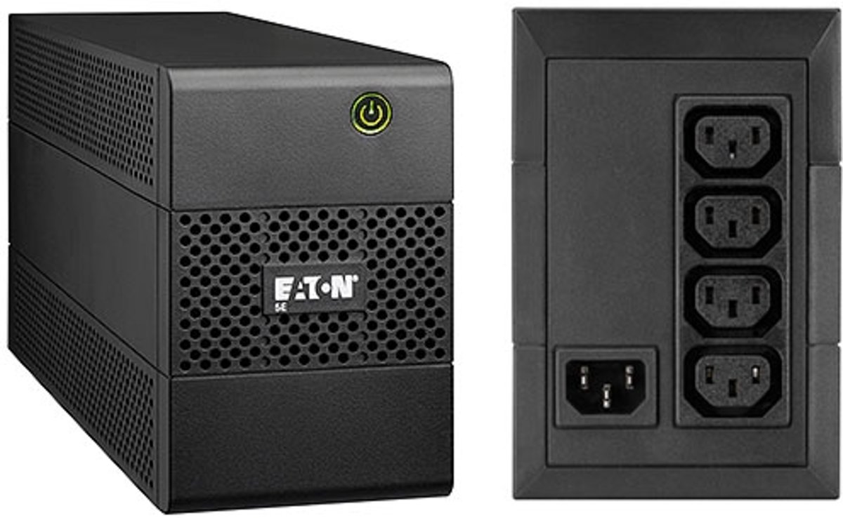 Eaton 5E500i Line-Interactive 500VA 4AC-uitgang(en) Rackmontage/toren Zwart UPS