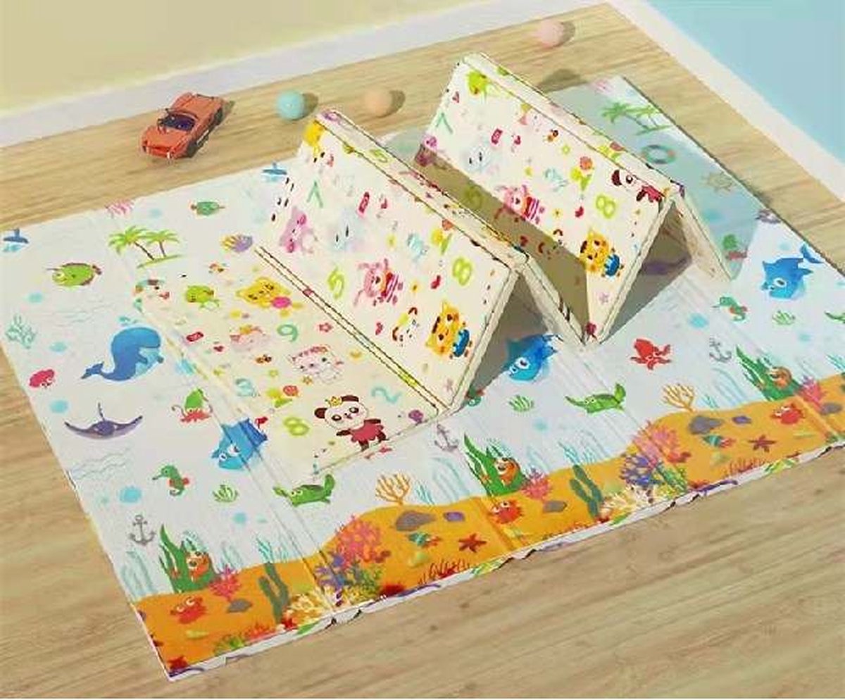 Baby Speelmat – Dubbelzijdig Speelkleed – Opvouwbaar – Foam – Antislip en Waterafstotend - 150x200x1cm - C01