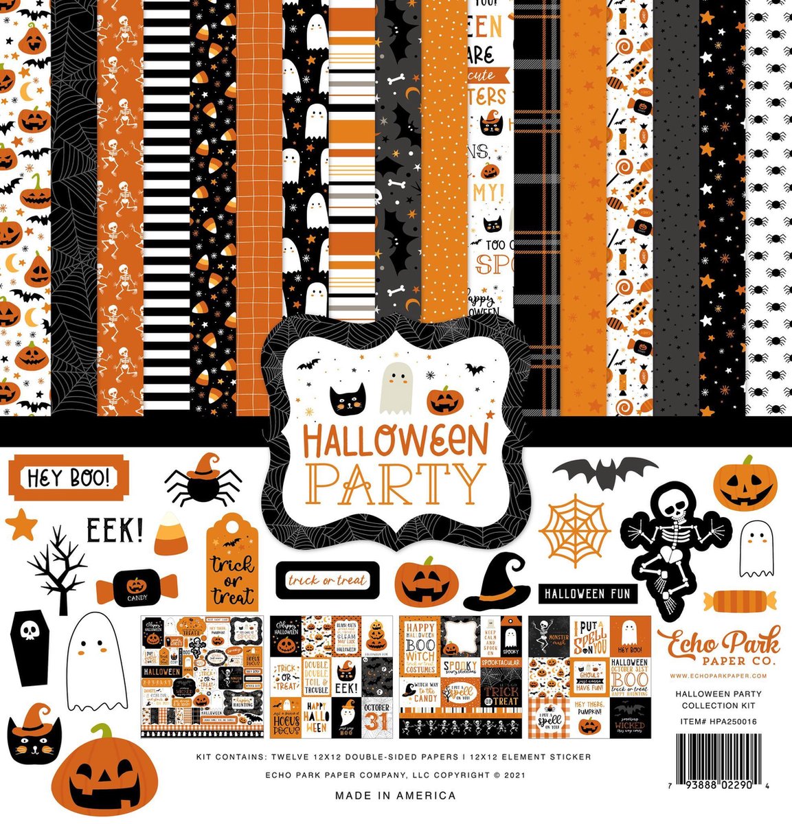 Echo Park Halloween Party 12x12 Inch Collection Kit (HP250016)