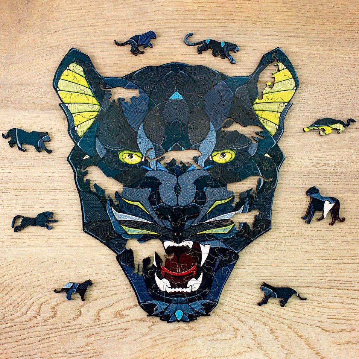 Eco Wood Art - Houten Legpuzzel - Panther - 171 - 31x28x0,5cm - Kartonbox