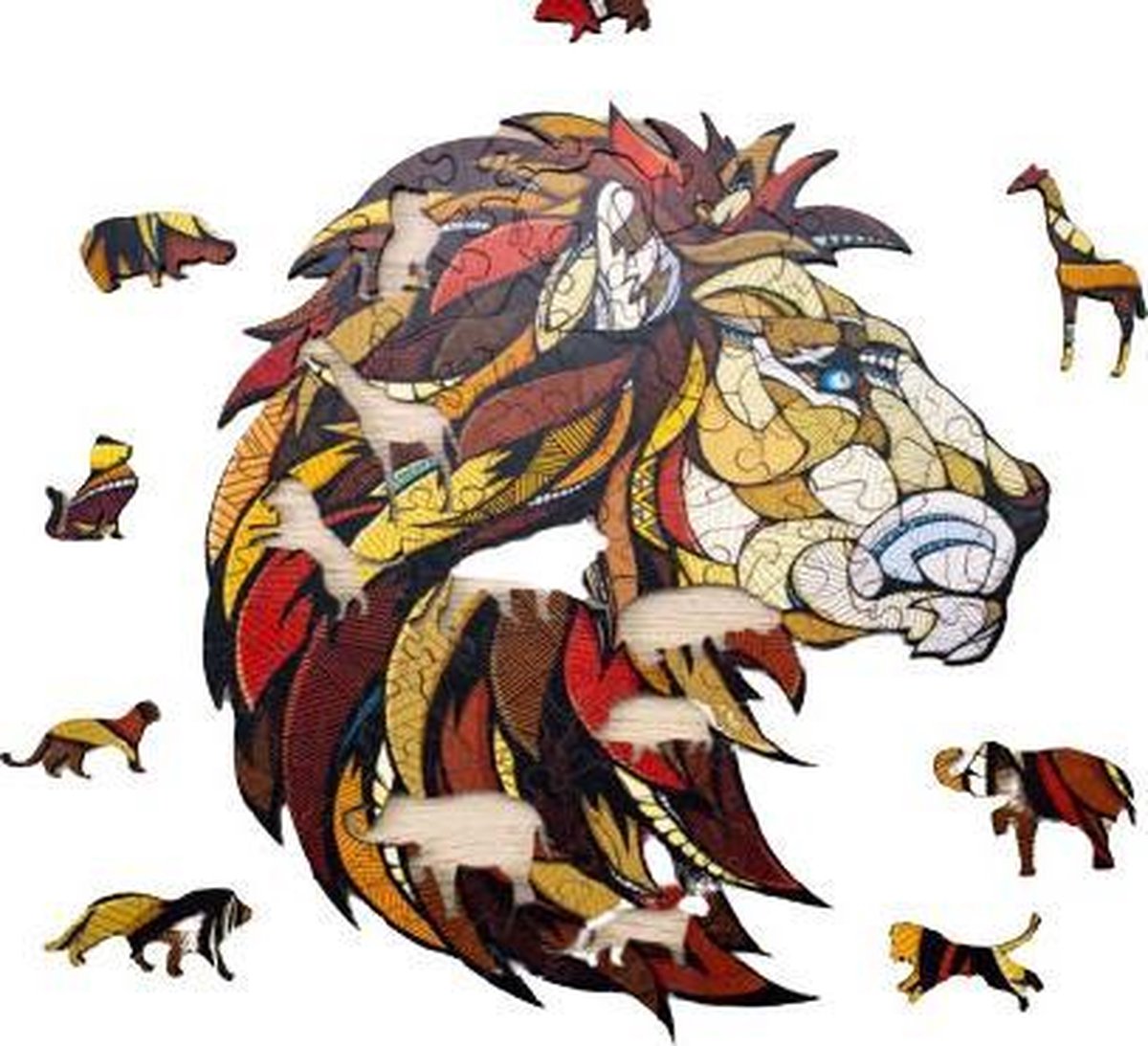 Eco Wood Art Houten Puzzel Lion, 31x28x0,5cm