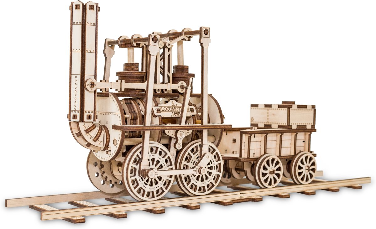 Eco-Wood-Art Locomotief - Houten Modelbouw