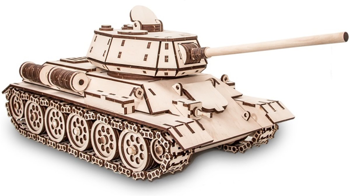 Eco-Wood-Art Tank T-34 - Houten Modelbouw