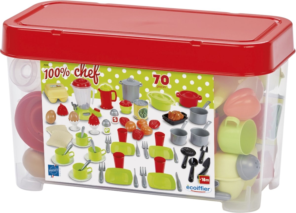 Ecoiffier 100% CHEF tafelwaren set