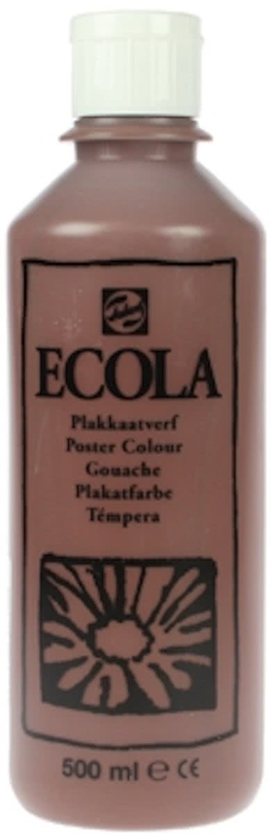 Plakkaatverf   flacon van 500 ml, bruin