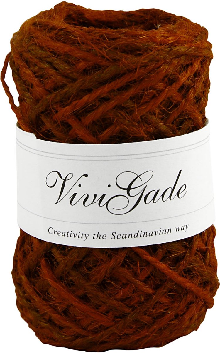 Naturel Hennep. Rood. 1-2 mm. 30 m - 1 rol