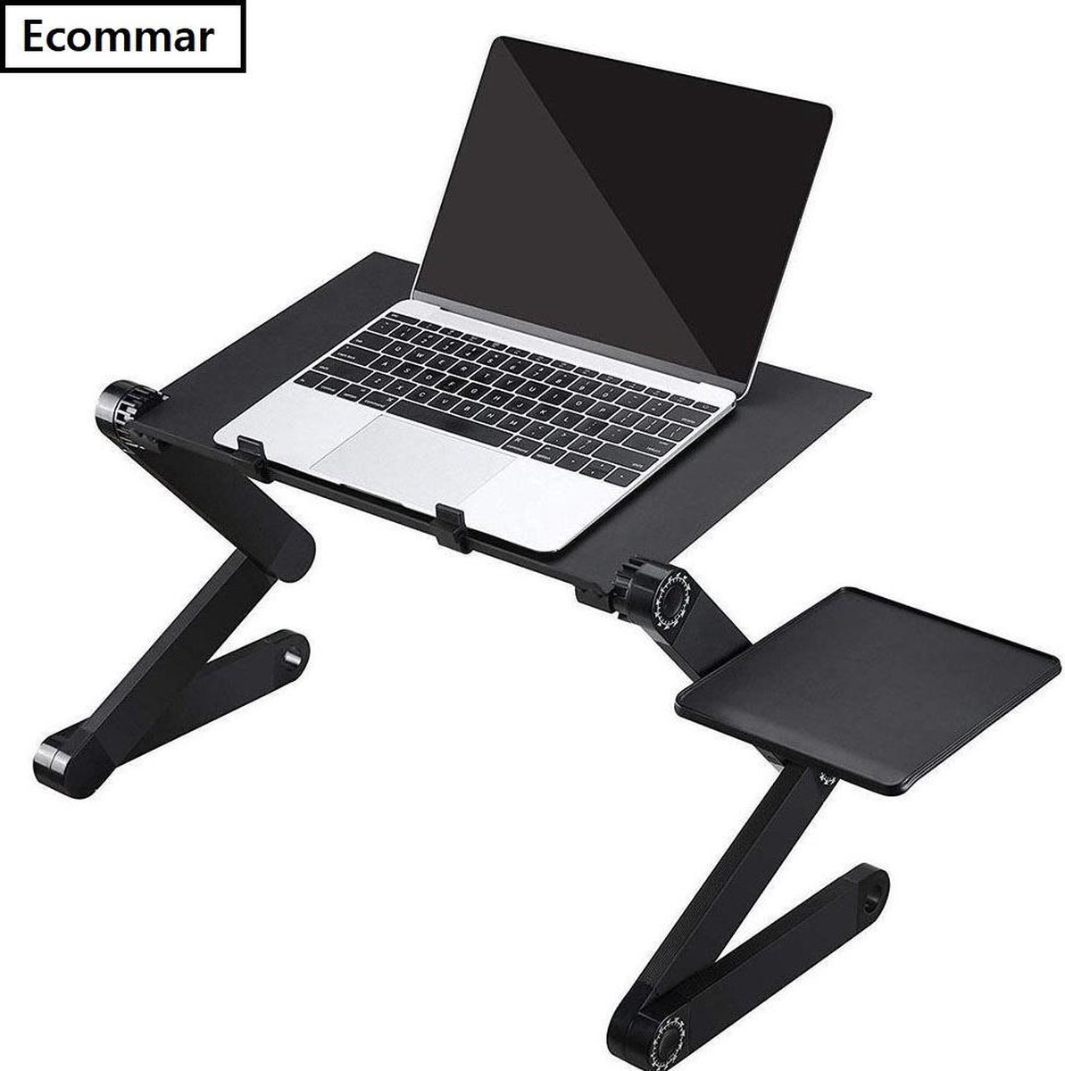 Premium Laptop Standaard inclusief Ventilator & Muismat – Opvouwbaar & Verstelbaar – Notebook & Tablet - Ecommar