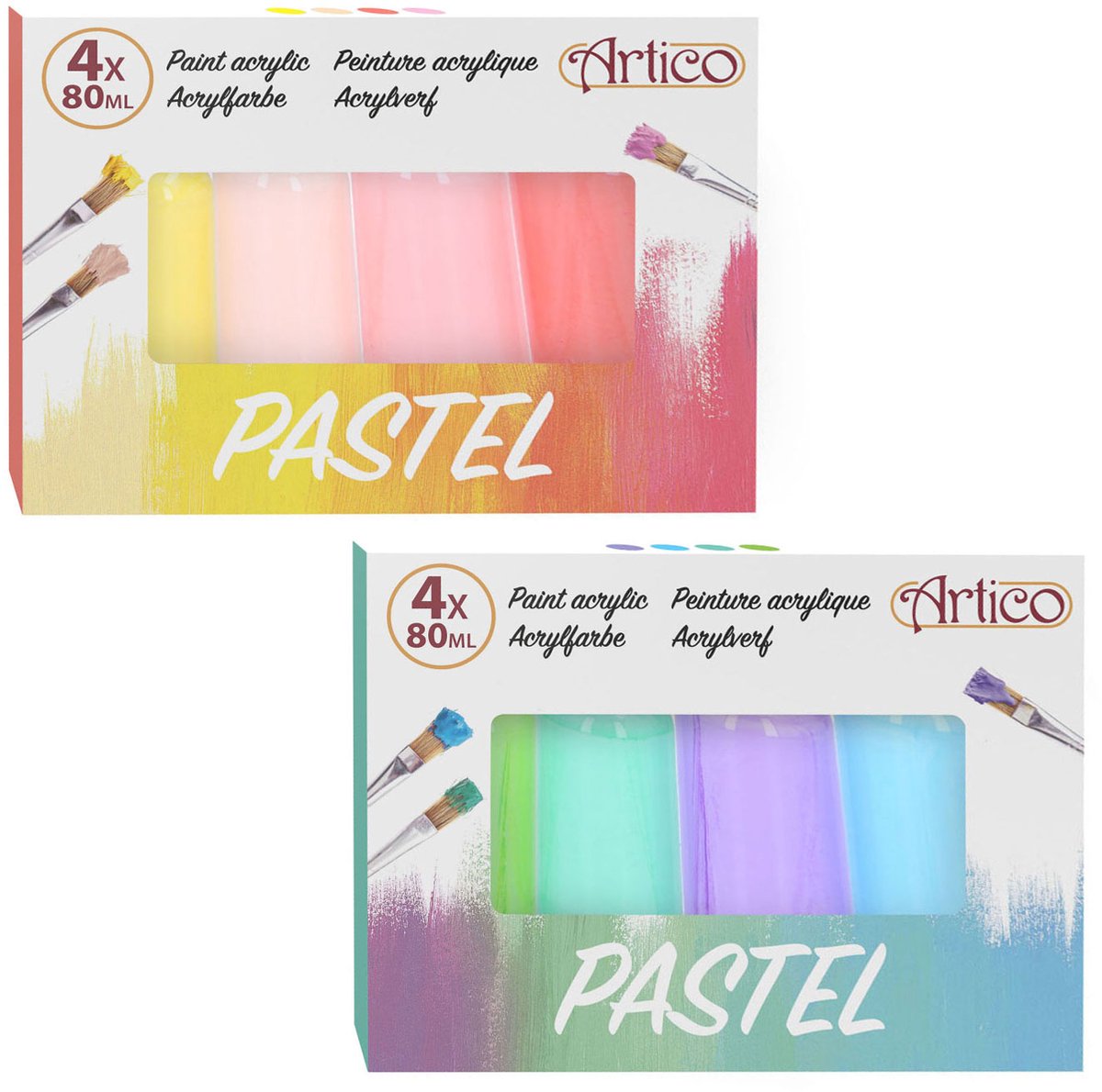 Acrylverf Pastel, 4dlg.