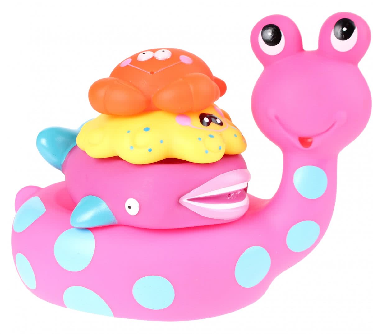 Eddy Toys Baddier: Slak Met Vriendjes 17 Cm Roze