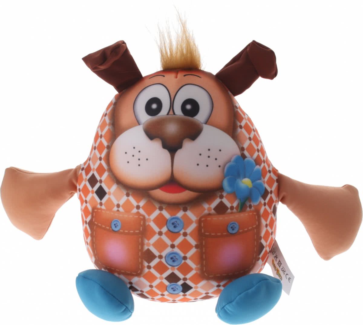 Eddy Toys Dierenvriend Knuffel Hond 20 Cm Oranje