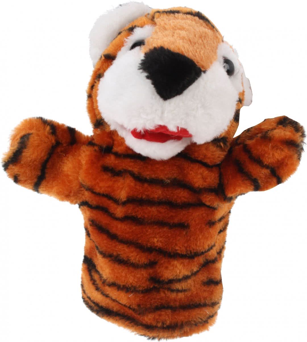 Eddy Toys Handpop Tijger 23 Cm Bruin