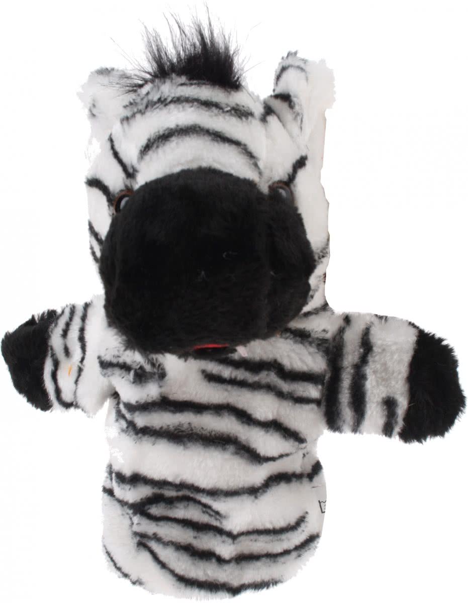 Eddy Toys Handpop Zebra 23 Cm Wit/zwart