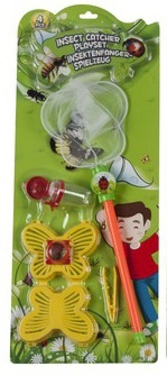 Eddy Toys Insectenvanger Vlinder 4-delig