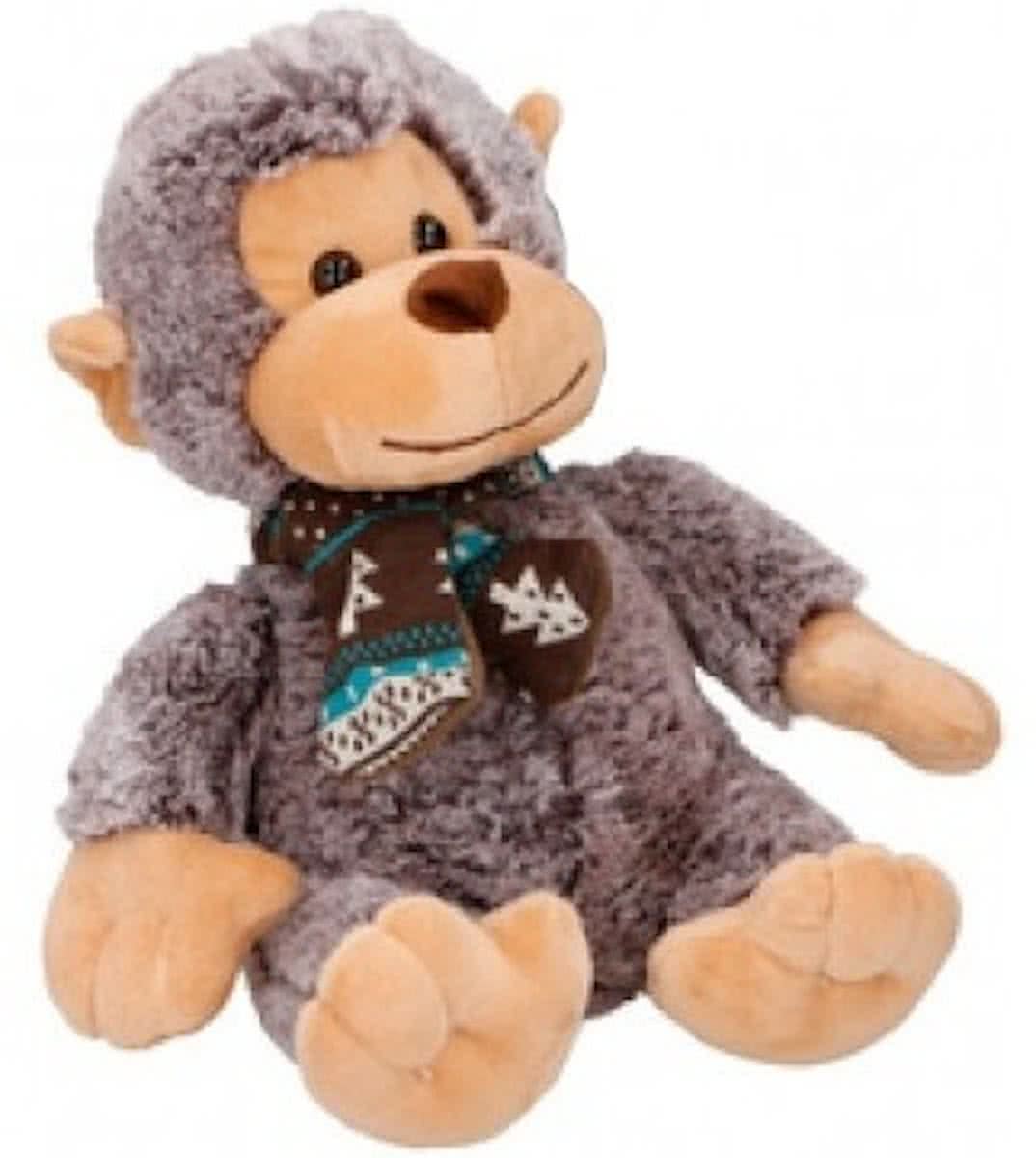 Eddy Toys Knuffel Aap Grijs 19 Cm