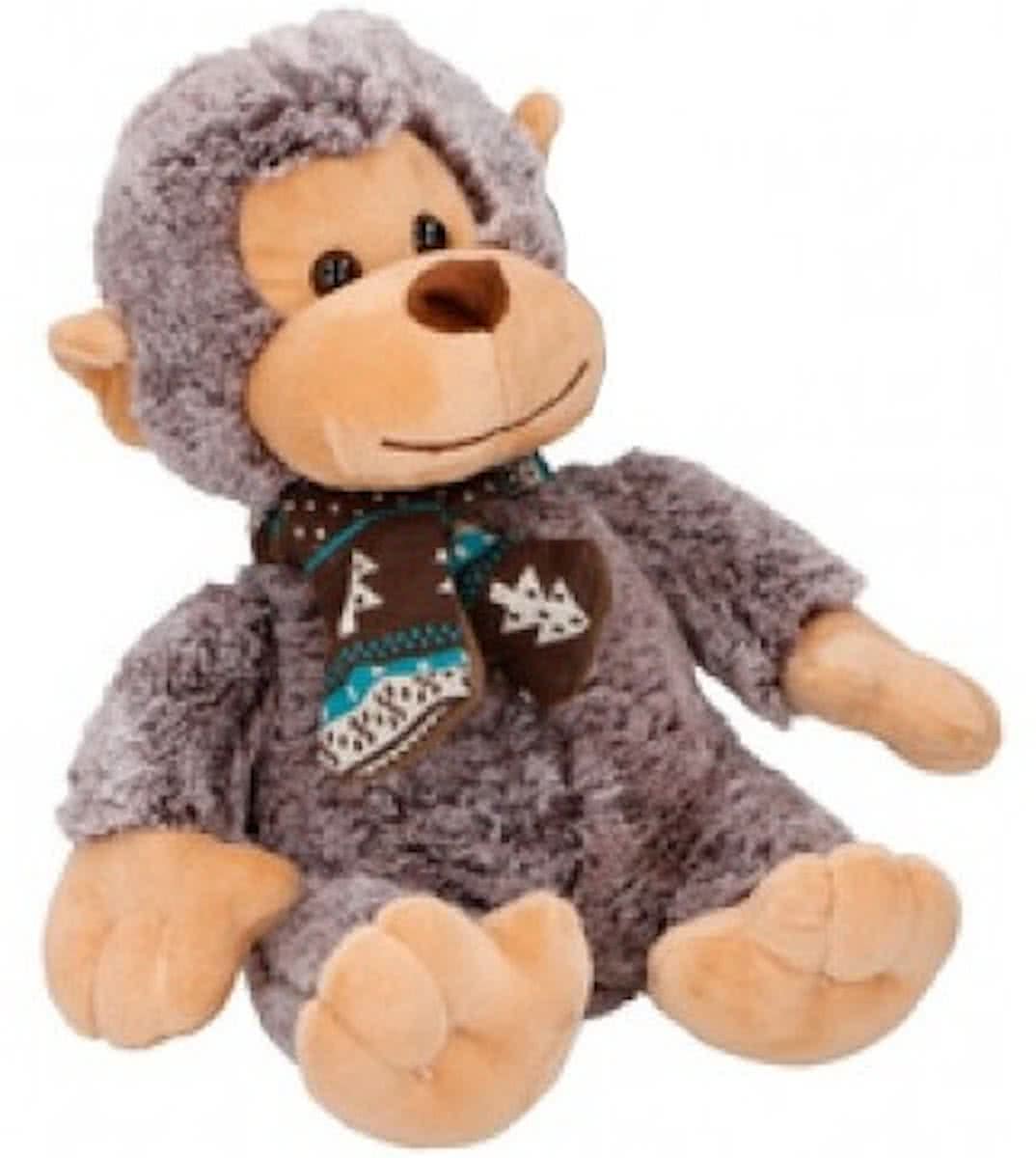 Eddy Toys Knuffel Aap Grijs 27 Cm