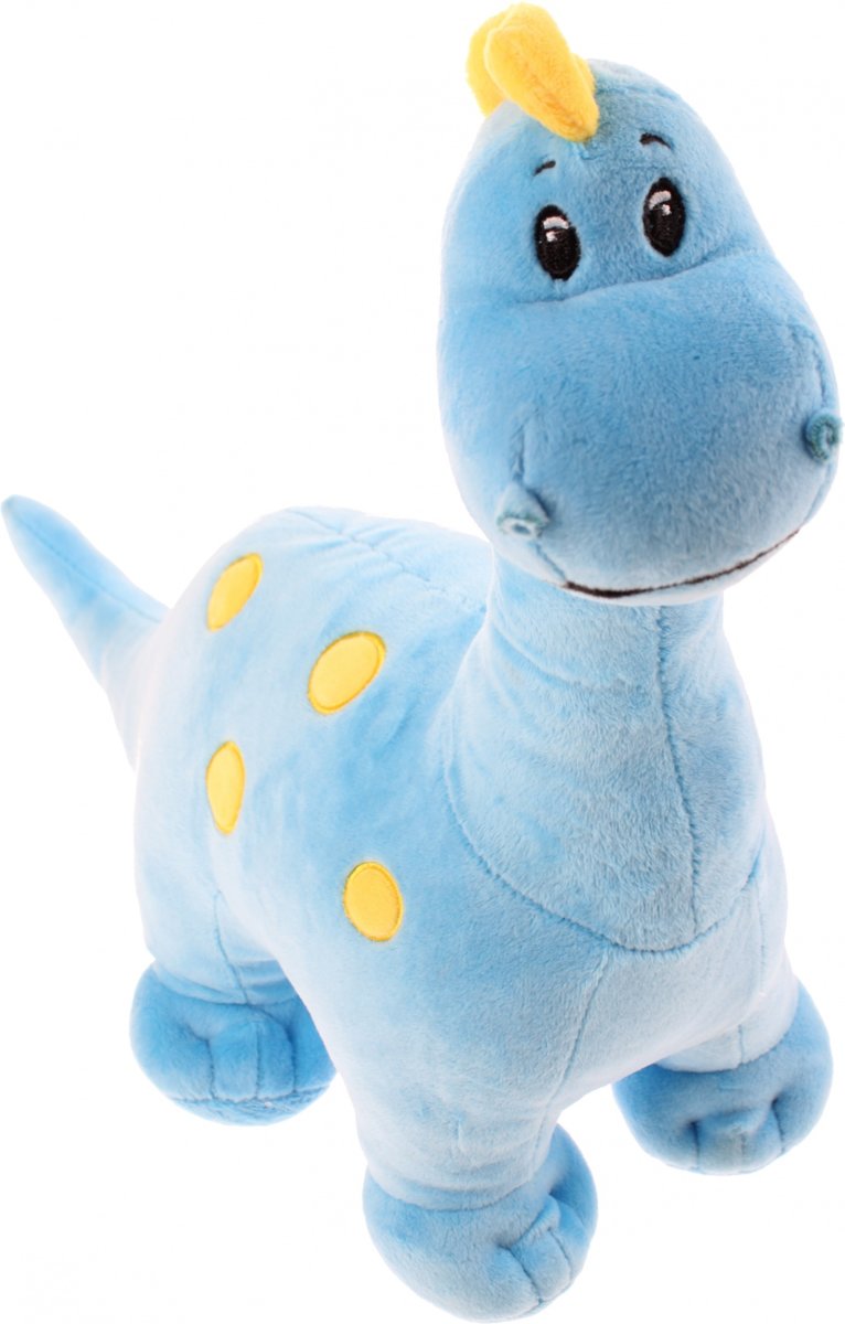 Eddy Toys Knuffel Dinosaurus Blauw 37 Cm